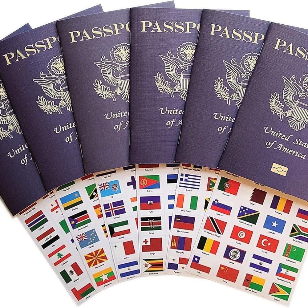 Kids Passports - Little passports for kids - Travel scrapbook - Set with travel